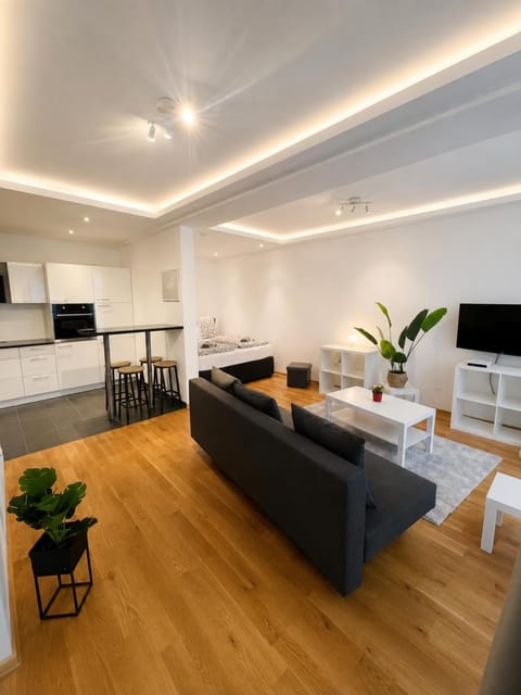 Bed, Living room, Seating area, Bedroom