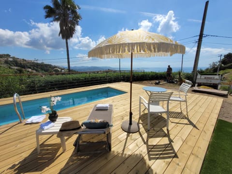 Property building, Living room, Swimming pool