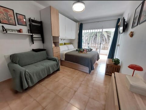 Bed, TV and multimedia, Living room, Photo of the whole room, Seating area, Bedroom, pet friendly