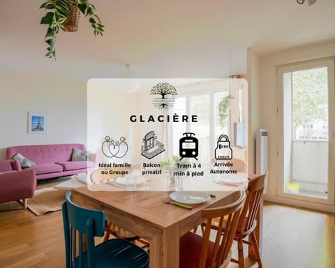 Living room, Dining area, Text overlay