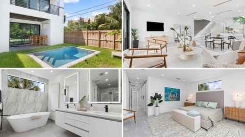 Patio, Bed, Living room, Dining area, Bedroom, Pool view, Swimming pool