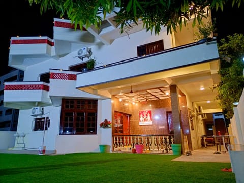 Property building, Night, Garden view