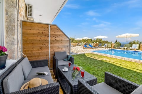 Property building, Living room, Swimming pool