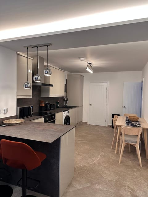 Kitchen or kitchenette, Dining area, dishwasher, oven, stove
