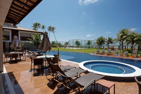 Pool view, Sea view, sunbed