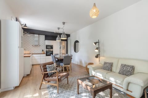 Living room, kitchen