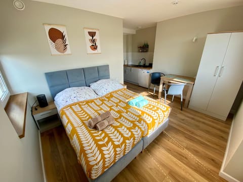 Bed, Kitchen or kitchenette, Photo of the whole room, wardrobe