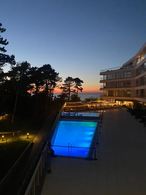 Property building, Pool view, Swimming pool, Sunset