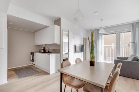 Kitchen or kitchenette, Living room, Dining area