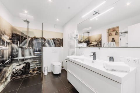 Shower, Toilet, Bathroom, towels