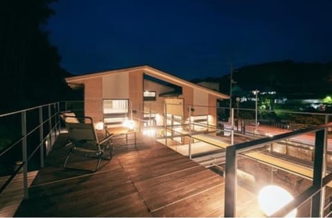 Night, View (from property/room), Balcony/Terrace