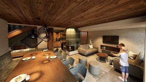 Living room, Dining area, Food