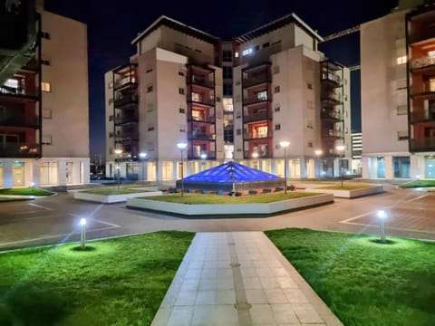 Property building, Patio, Night, Natural landscape, Garden, Garden view, Location