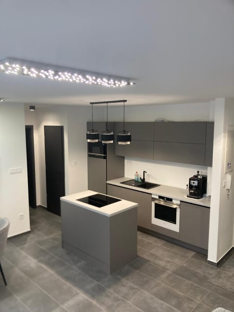 Kitchen or kitchenette, oven, stove, toaster