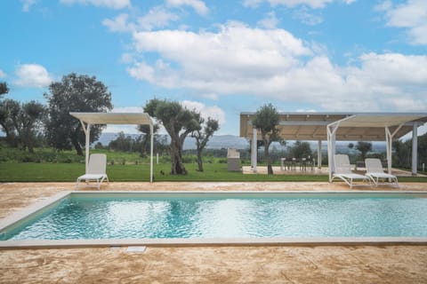 Property building, Day, Natural landscape, Garden, Garden view, Pool view, Swimming pool, sunbed