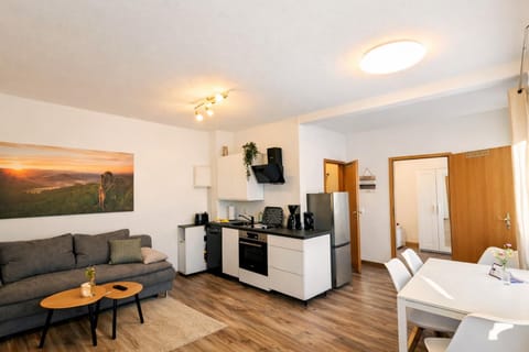 Living room, kitchen