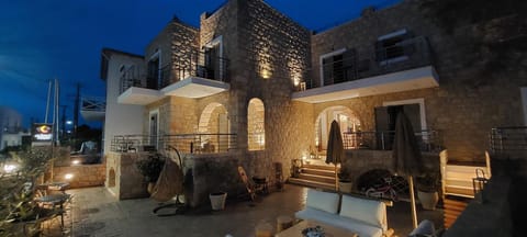 Property building, Night, Balcony/Terrace, Decorative detail