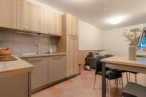 Kitchen or kitchenette, Dining area, stove