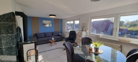 Living room, Dining area, Quiet street view, fireplace