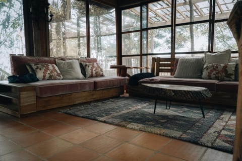 Living room, Seating area, Garden view, Mountain view
