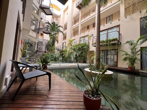 Property building, Pool view, sunbed