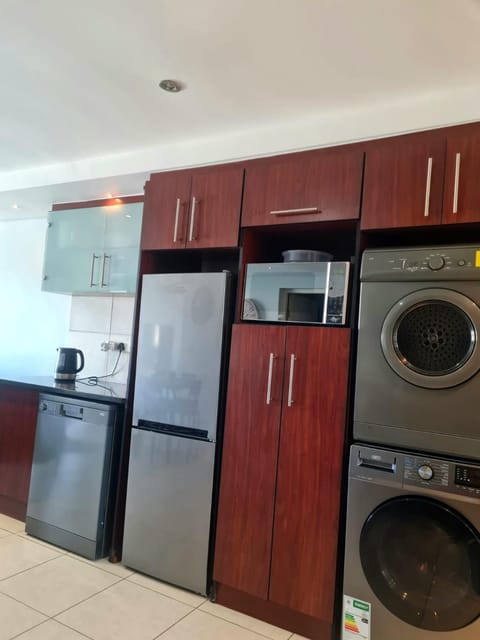 Kitchen or kitchenette, microwave