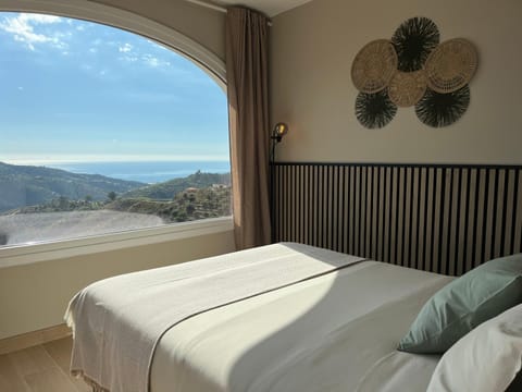 Bed, Natural landscape, Bedroom, Mountain view, Sea view
