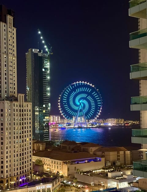 Night, City view, Sea view
