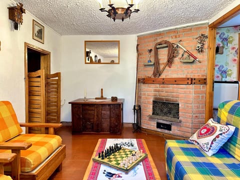 Living room, Seating area, Bedroom, fireplace