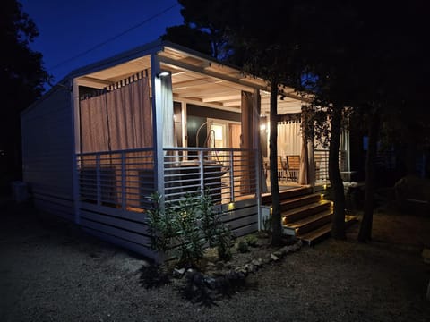 Property building, Patio, Night, Garden, Garden view