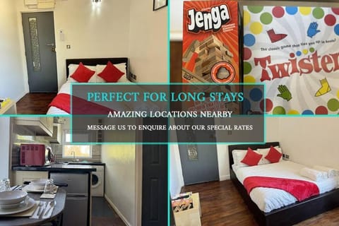 Bed, Kitchen or kitchenette, Photo of the whole room, Bedroom, Text overlay
