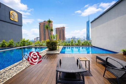 Property building, View (from property/room), Pool view, Swimming pool, sunbed