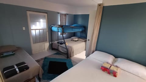 Bed, Photo of the whole room, Bedroom, bunk bed, towels