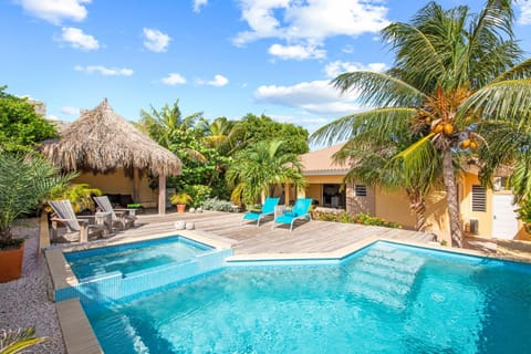 Property building, Day, Natural landscape, Garden, Garden view, Pool view, Swimming pool, sunbed