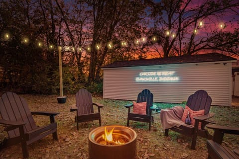 Game Room and Huge Yard with Fire Pit Yard Games and BBQ Near UE and Downtown House in Evansville