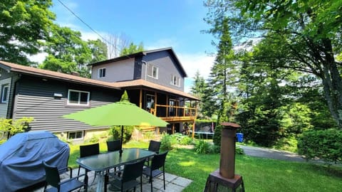 Property building, Patio, Natural landscape, Garden view