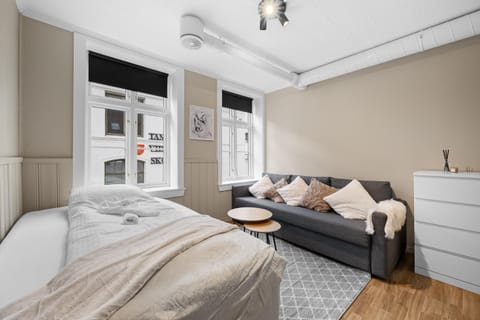 Bed, Living room, Photo of the whole room, Seating area, Bedroom