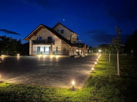 Property building, Night, Natural landscape, Garden, Garden view