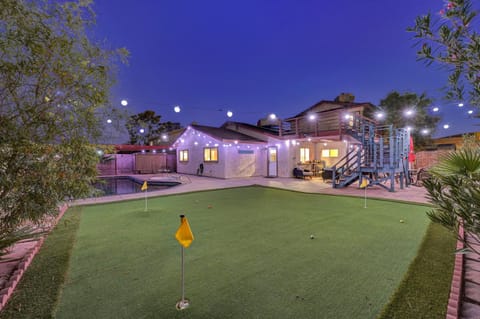 Patio, Night, Minigolf, Pool view, Swimming pool