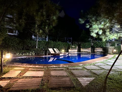 Night, Swimming pool, Swimming pool