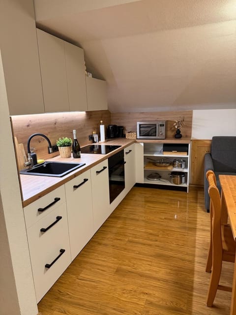 Kitchen or kitchenette, oven, stove, toaster