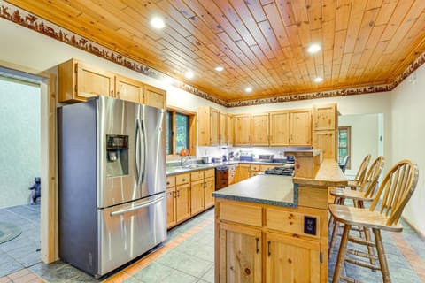 Private Deck and Fire Pit Adirondack Family Home House in Webb