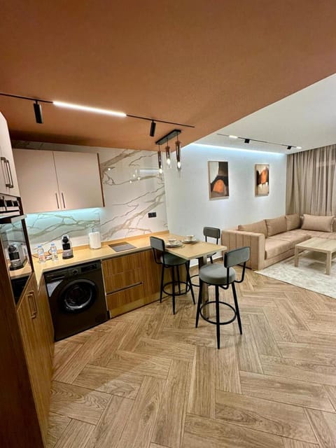 Living room, Dining area, minibar, stove