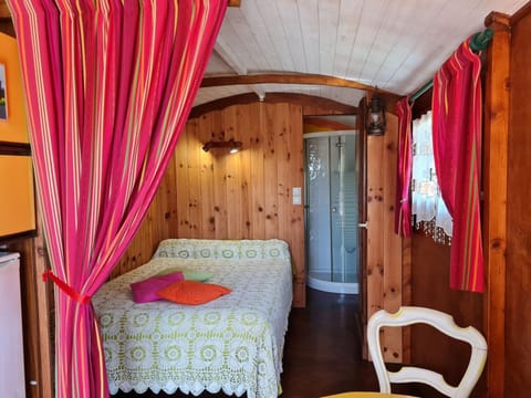 Roulotte Esméralda: Séjour insolite au cœur de la nature, climatisée, parking privé, prêt de vélos - FR-1-590-502 Bed and Breakfast in Centre-Val de Loire