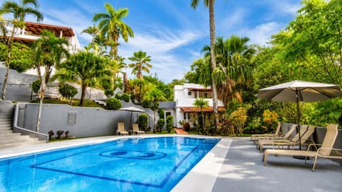 Property building, Patio, Pool view, Swimming pool