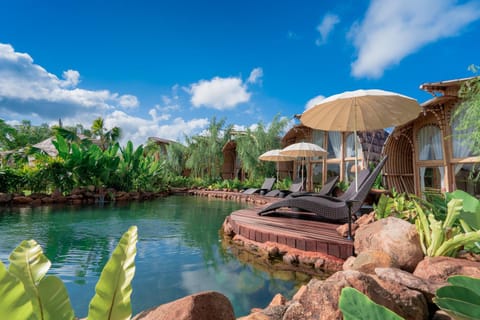 Day, Natural landscape, Garden, Garden view, Pool view, Swimming pool, Swimming pool, sunbed