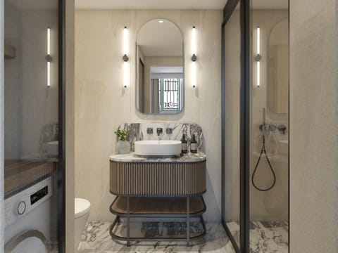 Shower, Toilet, Bathroom, washing machine