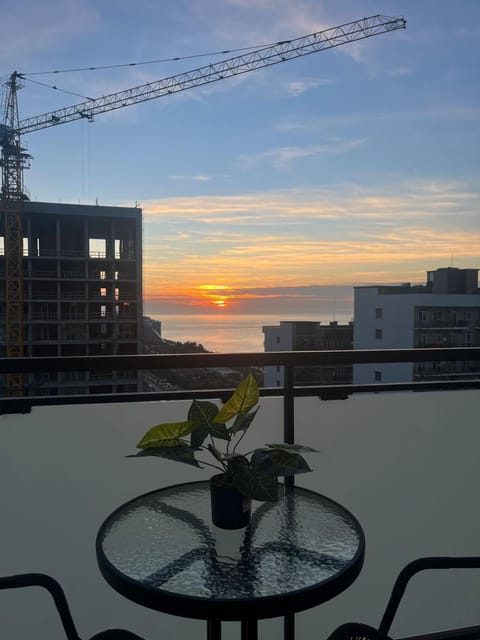 Day, Natural landscape, View (from property/room), Balcony/Terrace, Sea view, Sunrise, Sunset