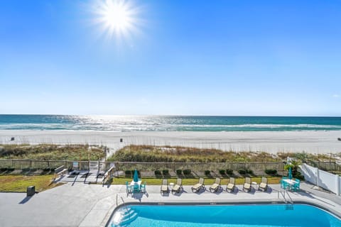 Beach, Pool view, Swimming pool, sunbed