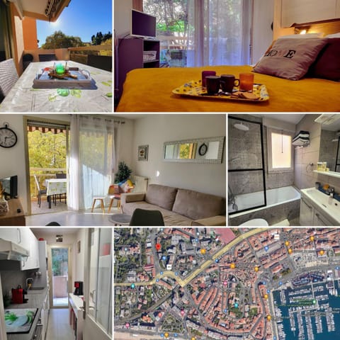 Kitchen or kitchenette, Living room, Seating area